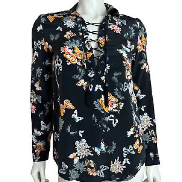 Kooples butterfly lace up shirt - Picture 3 of 9